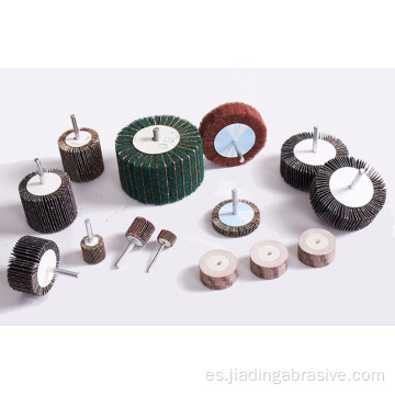 Rueda abrasiva de aletas abrasivas de 3 pulgadas con eje de 6 mm